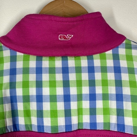 Vineyard Vines Hot Pink Gingham Shep Sweater Medium‎ - Picture 3 of 5